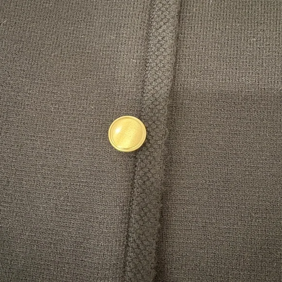 Abercrombie & Fitch Black Mini Dress with Gold Buttons - Picture 3 of 3